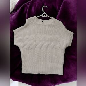Suzanne Betro Winter White Cable Knit Sweater